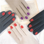 Touch Screen Winter Gloves with Nail Polish Design