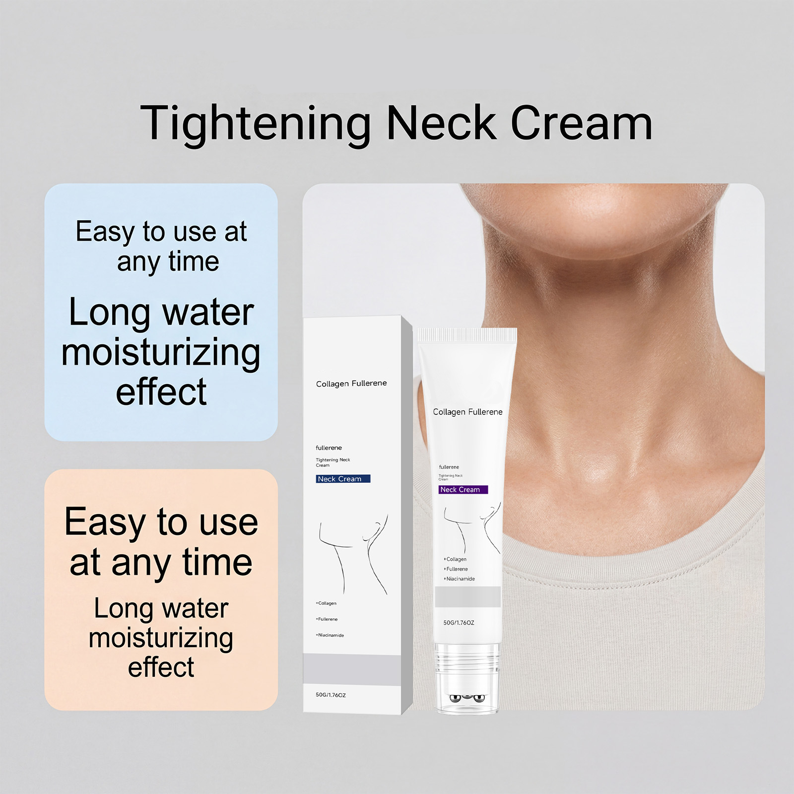 Roller Massage Neck Cream – Firms Skin, Smooths Wrinkles