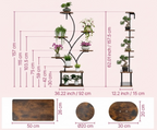 Metal 8-Tier Corner Plant Stand | Indoor Tree-Shape Plant Shelf