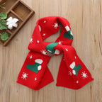 Cute Christmas Knit Scarf for Kids Winter