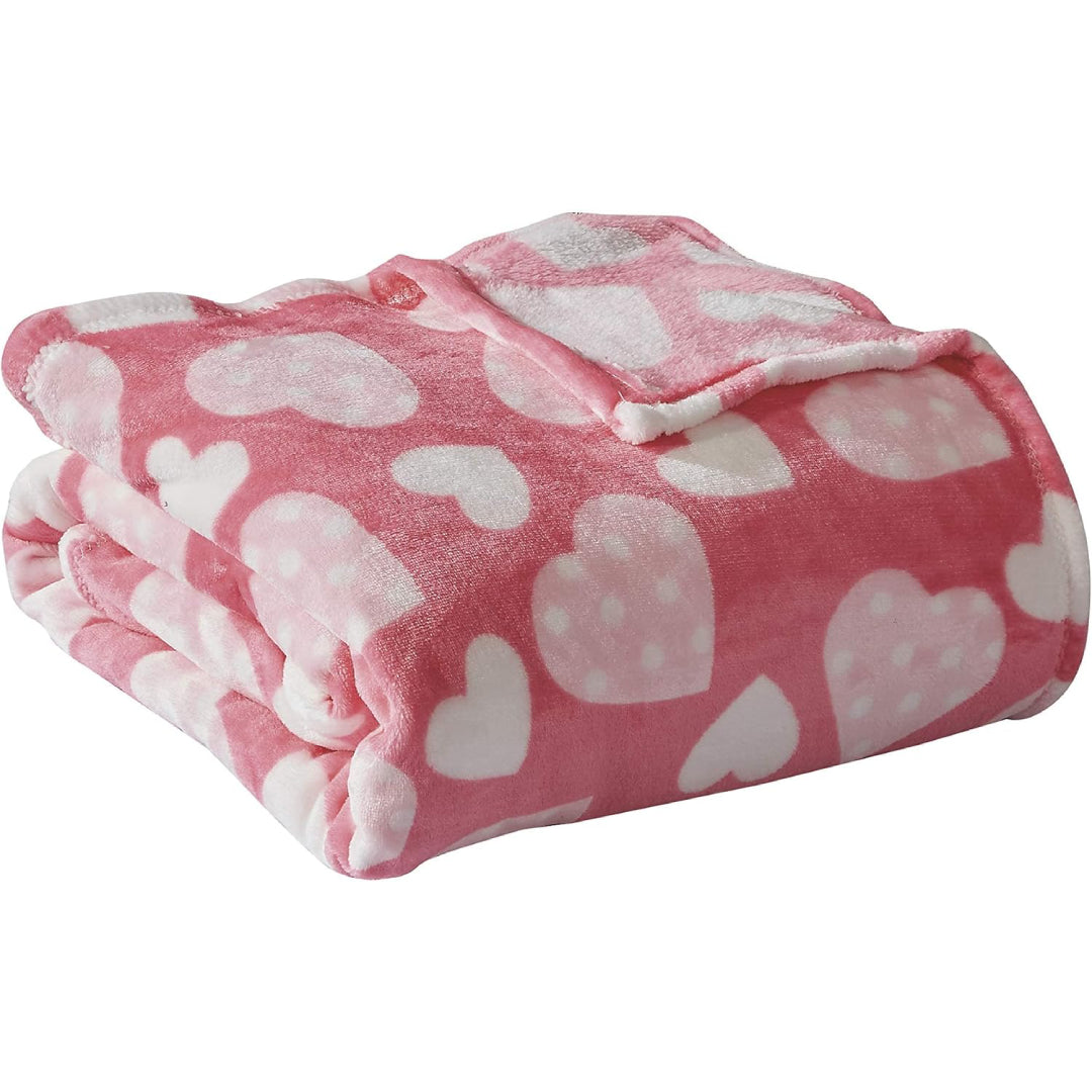 Valentine's Day Heart-Themed Throw Blanket – Ultra Plush, Soft, Cozy, and Luxurious Fleece, 50" x 60"