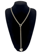 Heart Crystal Charm Slip Chain