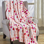 Valentine's Day Heart-Themed Throw Blanket – Ultra Plush, Soft, Cozy, and Luxurious Fleece, 50" x 60"