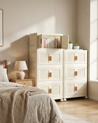 2-6 Layer Foldable Rolling Storage Bin Cabinet