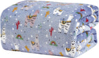 Soft Fleece Throw Blanket 50x60 – Lightweight Cozy Bed Couch Sofa Blanket for All Seasons