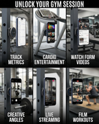 All-Metal Magnetic Gym Phone Holder for MagSafe and Android | Industrial N54 Magnets | Rock-Solid Mount for Squat Racks & Metal Gym Equipment | 360° Adjustable | Includes Metal Ring