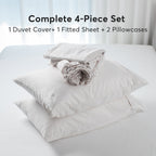 Kasentex Spring Duvet Cover Bedding Set with Duvet Cover, Pillowcase, Fitted Sheet, Hypoallergenic and Breathable, Room Decor, Graduation Gifts
