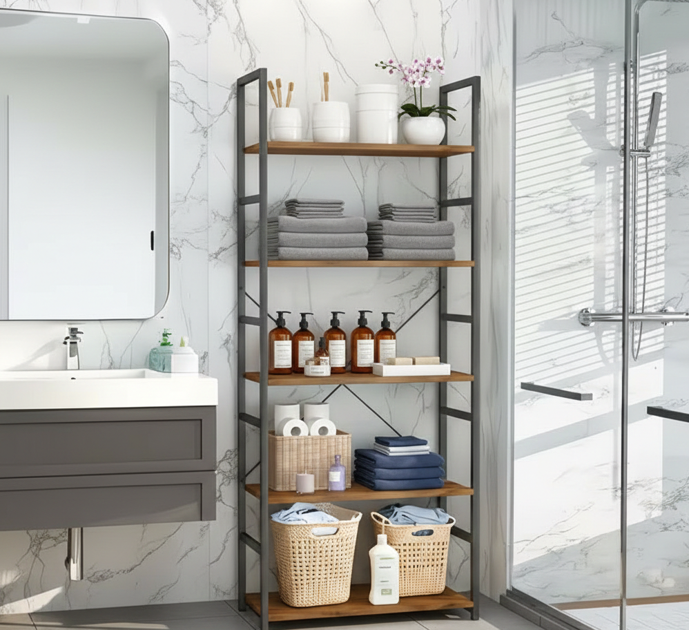 Industrial Metal Bookshelf