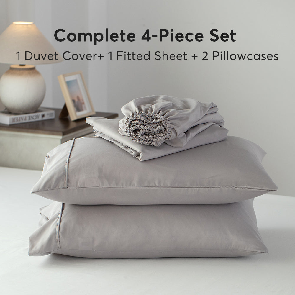 Kasentex Spring Duvet Cover Bedding Set with Duvet Cover, Pillowcase, Fitted Sheet, Hypoallergenic and Breathable, Room Decor, Graduation Gifts