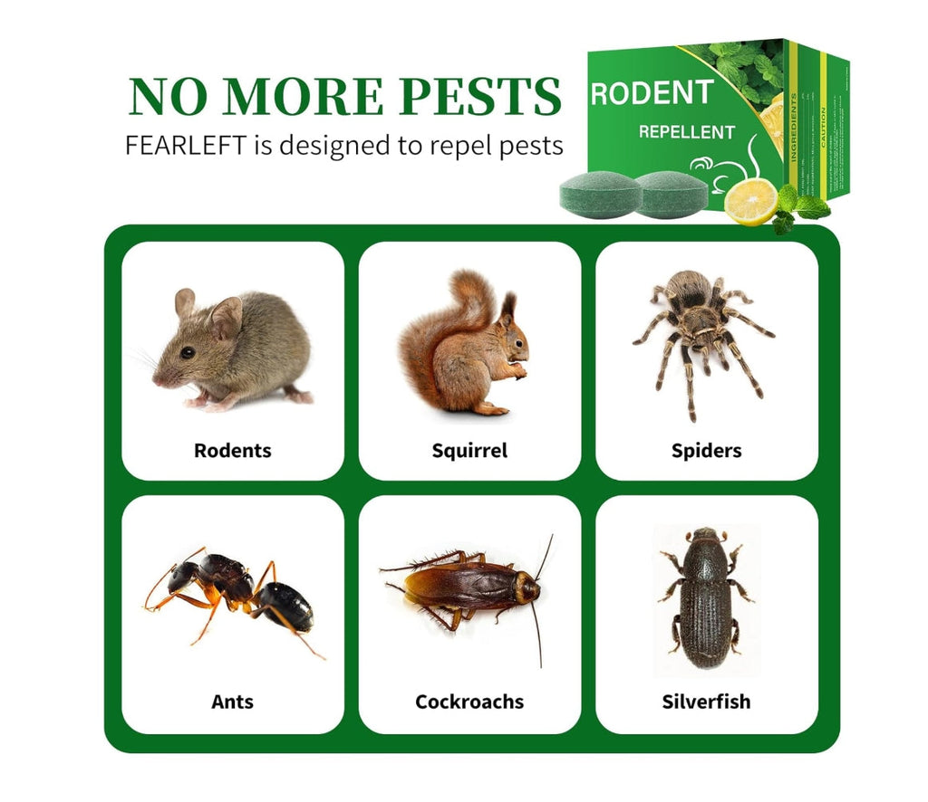 24 Pack Peppermint Oil for Mice Rats Squirrel Spider Pests Repellent Indoor