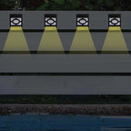 4-Pack LED Solar Powered Garden Fence Lights