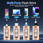 Portable 4-in-1 Memory Stick MFi Certified High Speed Data Transfer Flash Drive