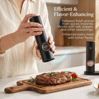Electric Salt & Pepper Grinder Set – 2 Pack Automatic Spice Mills