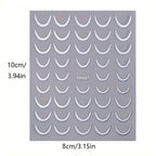 3D Gold-Finished French Kiss Crescent Nail Stickers