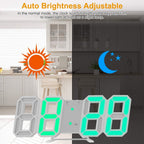 3D LED Digital Wall Clock