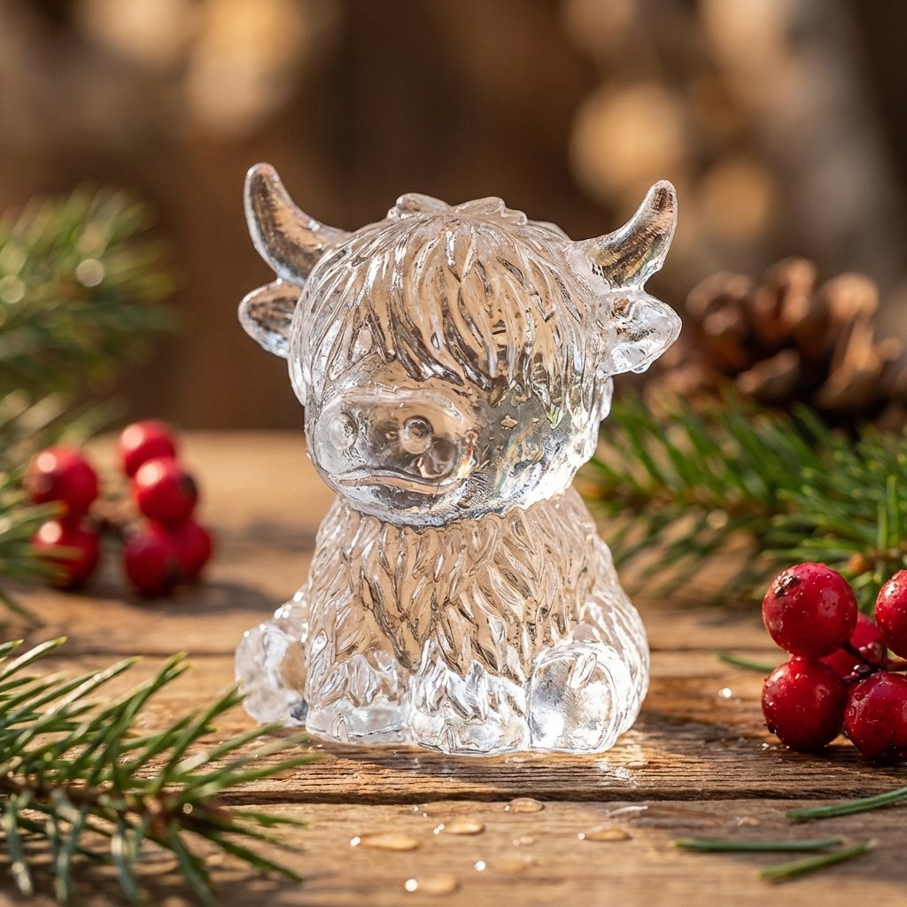 6‑Cavity Mini Highland Cow 3D Ice & Dessert Mold
