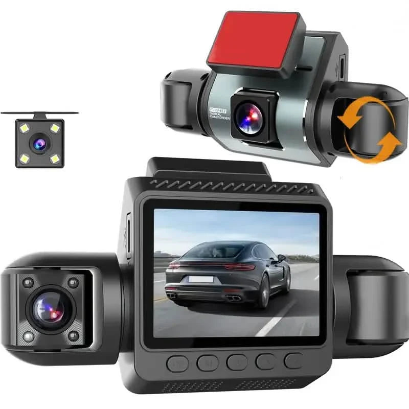 360° Car Drive Recorder – Night Vision, 1080p, 4-Channel