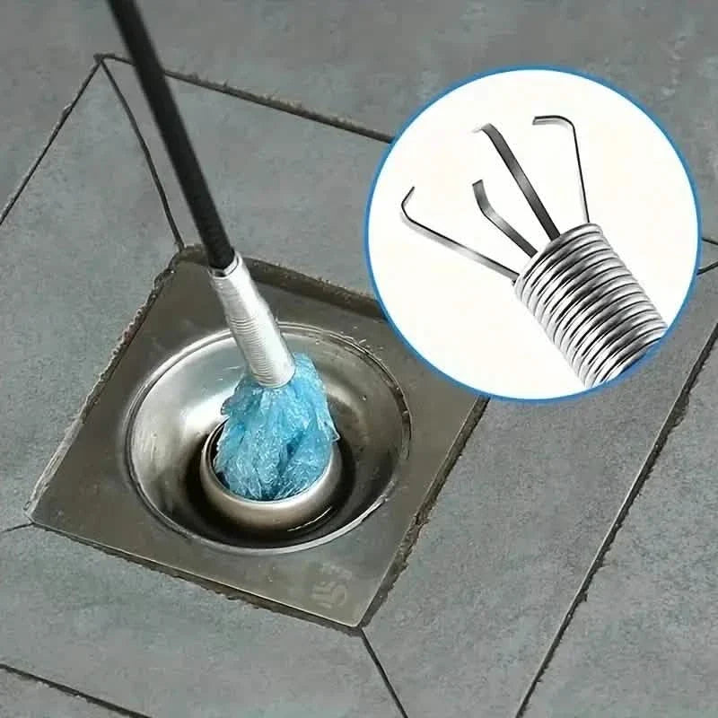 4-Claw Pipe Clog Remover, Spring Plumbing Tool for Kitchen Bathroom, Hair and Debris Catcher