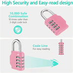 4-Digit Waterproof Zinc Alloy Combination Padlock
