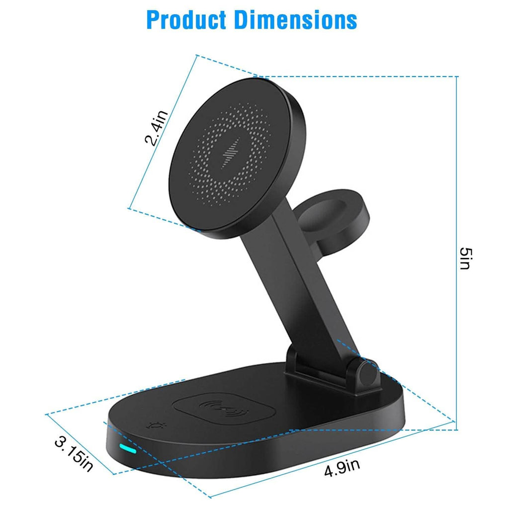 4-in-1 15W Foldable Magnetic Wireless Charging Station