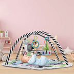 4-in-1 Baby Gym Play Mat Ball Pit with Pillow 18 Balls 9 Toys for 0-3 Years Old