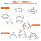 4-in-1 Baby Gym Play Mat Ball Pit with Pillow 18 Balls 9 Toys for 0-3 Years Old