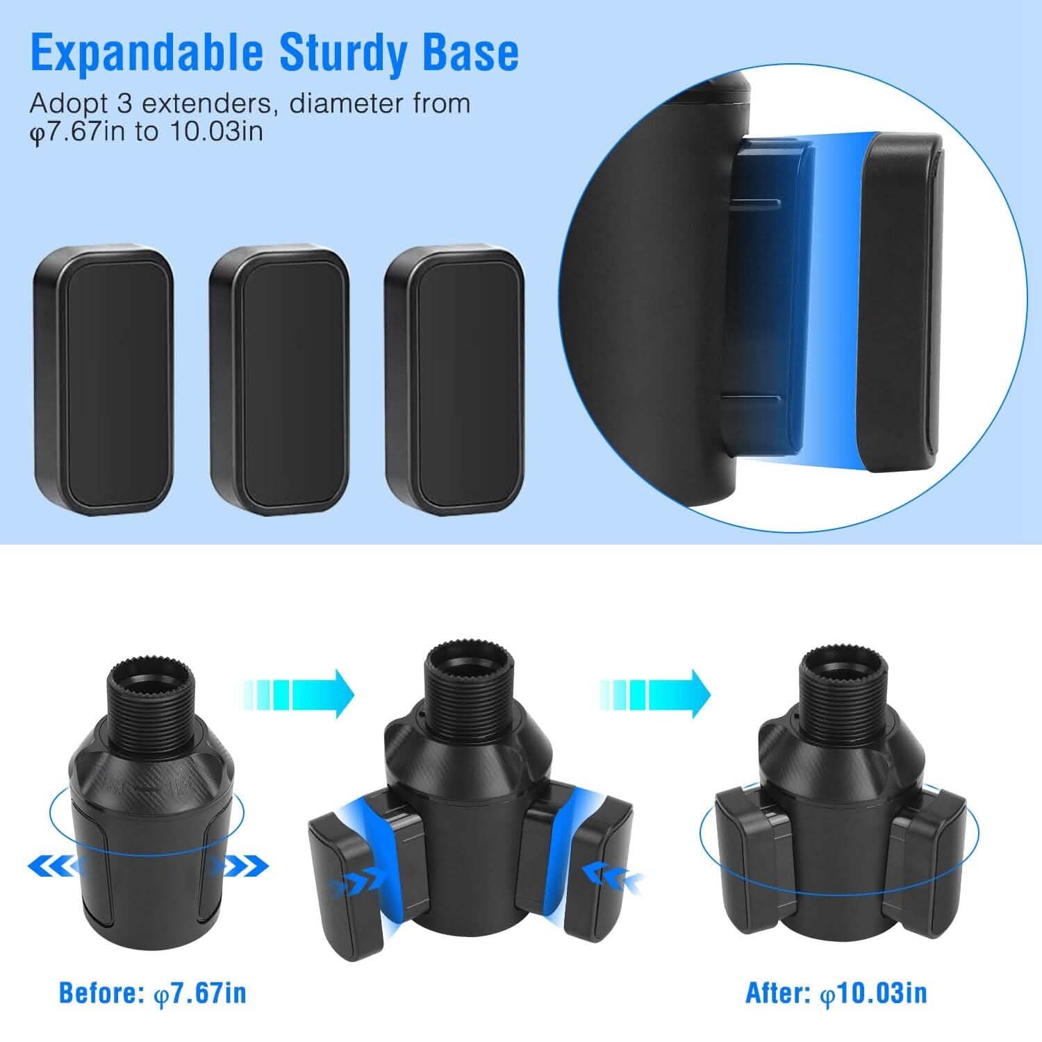 4-in-1 Car Cup Holder Tray Food Table