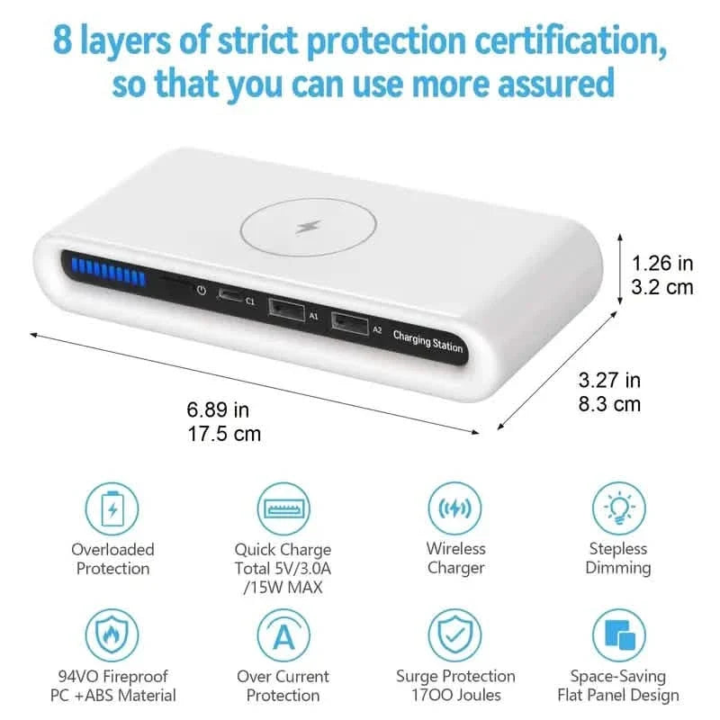 4-in-1 Charger 15W Portable Wireless Charger