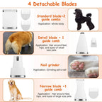 4-in-1 Electric Pet Dog Cat Grooming Kit Cordless Rechargeable