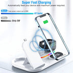 4-in-1 Foldable Wireless Charging Station Stand Dock