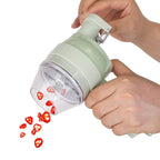 4-in-1 Handheld Electric Vegetable Chopper, Grinder, Slicer and Dicer