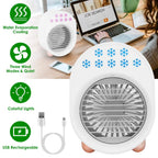 4-in-1 Portable Mini Desktop Water Mist Cooling Air Conditioner