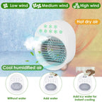4-in-1 Portable Mini Desktop Water Mist Cooling Air Conditioner