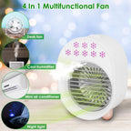 4-in-1 Portable Mini Desktop Water Mist Cooling Air Conditioner