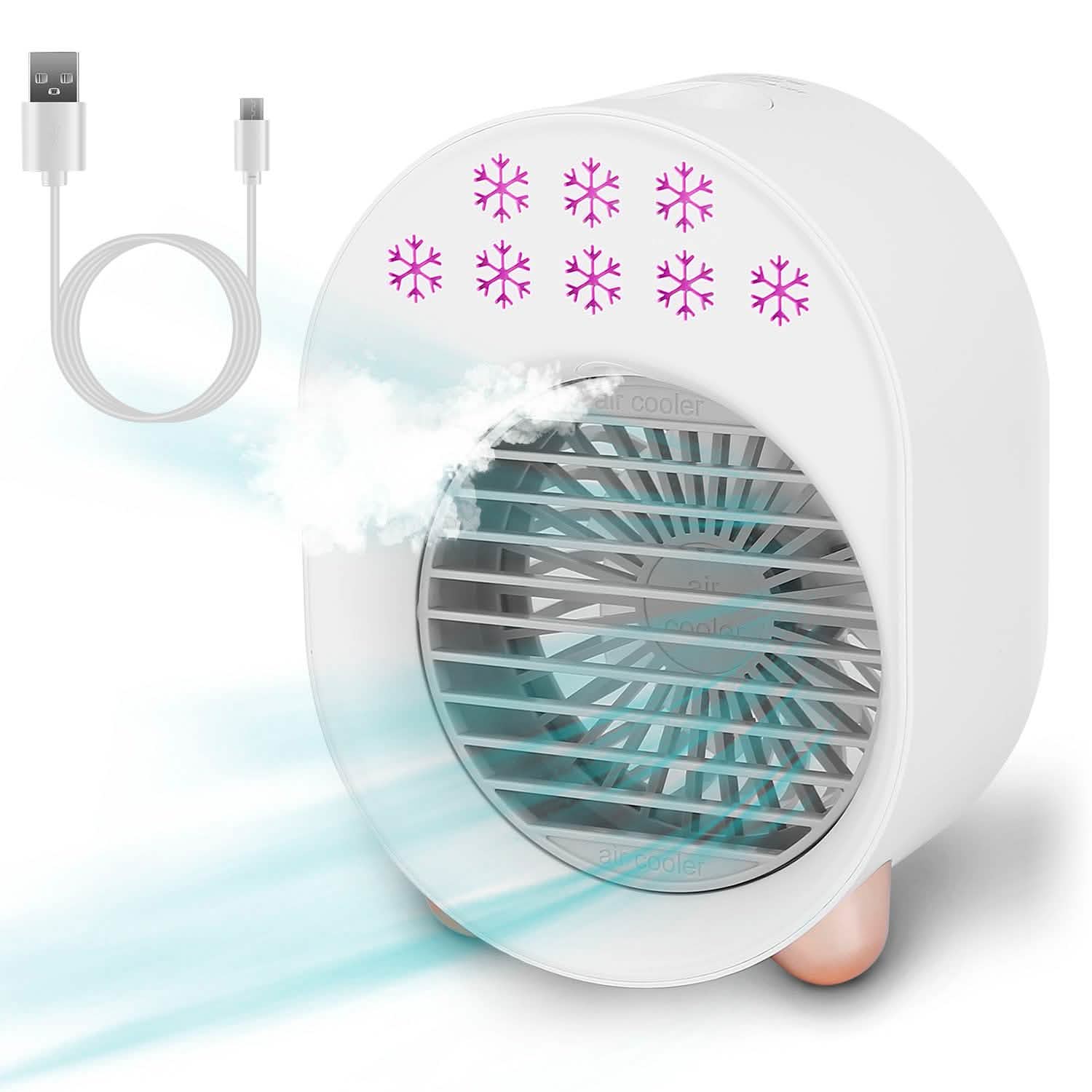 4-in-1 Portable Mini Desktop Water Mist Cooling Air Conditioner