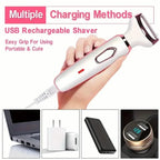 4-in-1 Silky-Smooth Electric Shaver for Women - Wet/Dry, USB Rechargeable & Portable for Full Body Use