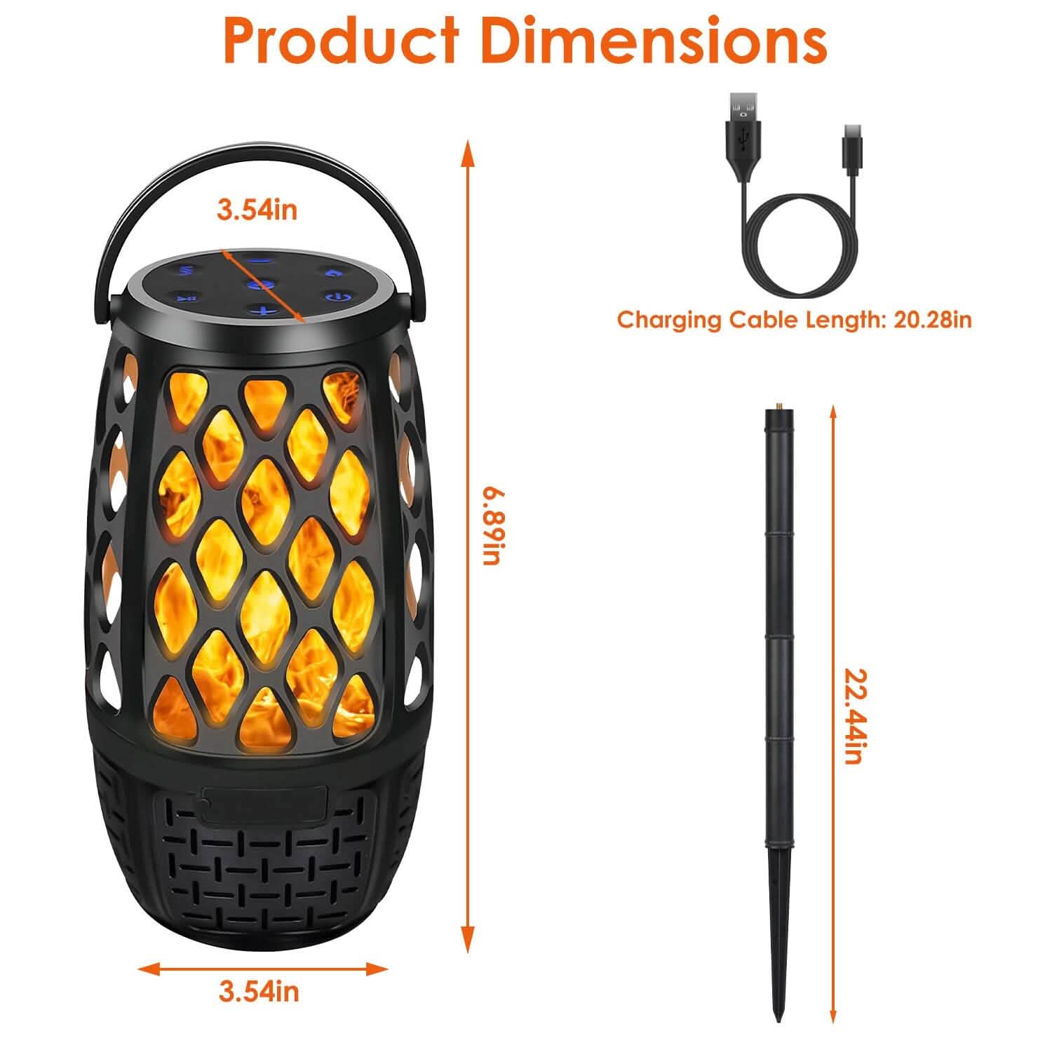 4-in-1 Wireless 5.3 IPX5 Waterproof Outdoor Speaker