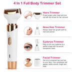 4-in-1 Women Electric Hair Shaver USB Rechargeable