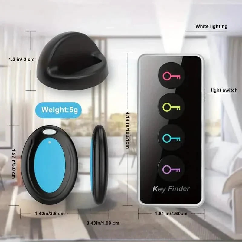 4-Key Finder with LED Flashlight: Locate Your Keys, Wallet, And Remote Control Effortlessly