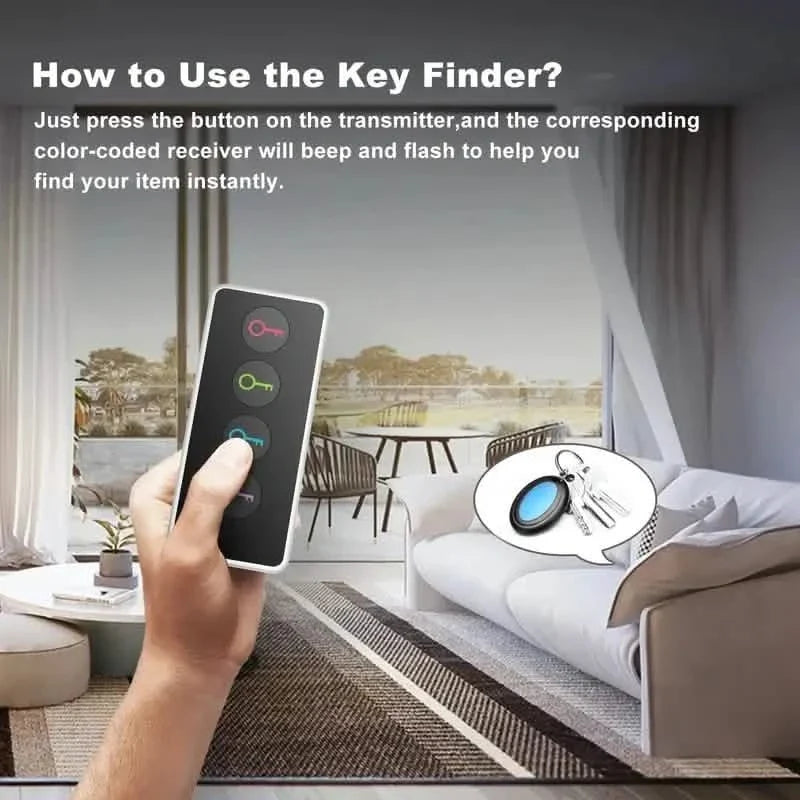 4-Key Finder with LED Flashlight: Locate Your Keys, Wallet, And Remote Control Effortlessly