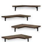 4-Pack: Corner Floating Shelf Wall Mount Display Storage
