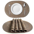 4-Pack: Cotton Oval Dining Mat