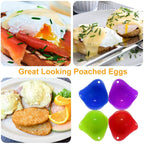 4-Pack: Egg Poachers Silicon Egg Cups