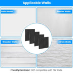 4-Pack: Metal Black Pegboard Wall Organizer with 1" Spacing 1/4" Hole