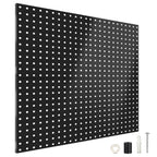 4-Pack: Metal Black Pegboard Wall Organizer with 1" Spacing 1/4" Hole