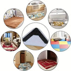 4-Pack: Reusable Non-Slip Carpet Rug Stickers
