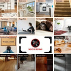 4-Pack: Reusable Non-Slip Carpet Rug Stickers