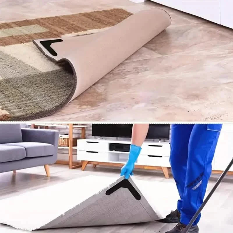 4-Pack: Reusable Non-Slip Carpet Rug Stickers