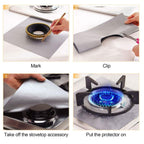 4-Pack: Reusable Nonstick Overtop Burner Protector Liner