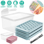 4-Pack: Small Ice Cube Maker Mold with Lid Bin